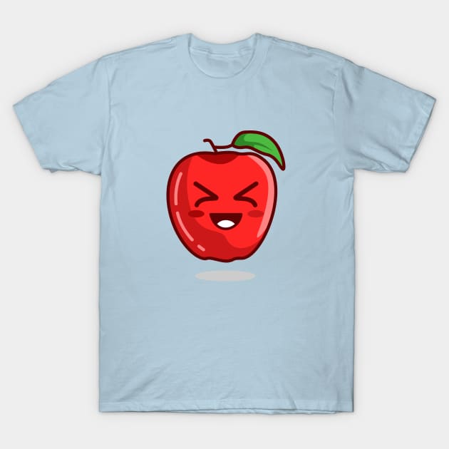 haha react food apple T-Shirt by Rizkydwi